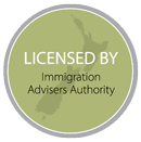 Logo indicating authorization by the Immigration Advisers Authority