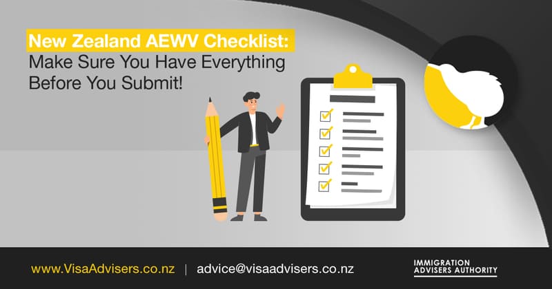 Banner that reads: "New Zealand AEWV Checklist: Make Sure You Have Everything Before You Submit! "